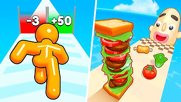 Sandwich Runner vs Tall Man Run - All Levels Gameplay SpeedRun Android, IOS - NEW APK UPDATE!