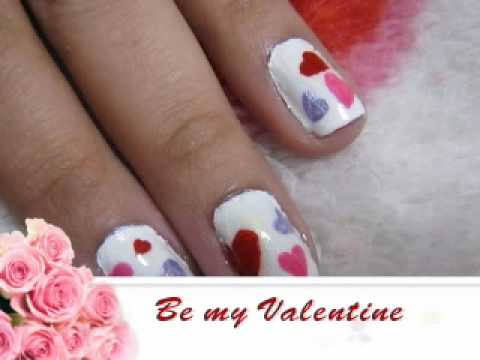 Valentines Nail Art - YouTube