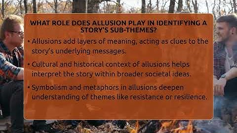 What Role Does Allusion Play In Identifying A Story