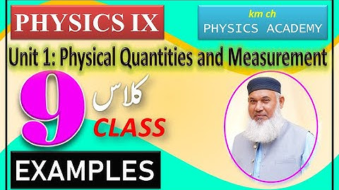Example 1.4 Unit 1: Physics, Class 9