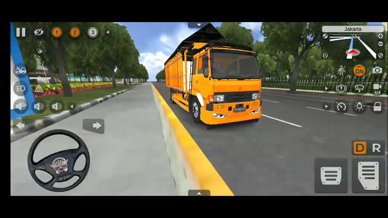 PERMAINAN TRUK FUSO BERANGKAT DARI SPBU,OLENG DIJALAN TOL BUS