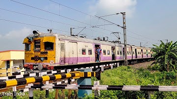 Extreme Aggressive EMU local train Deadly Furious Honking attack on Railgate