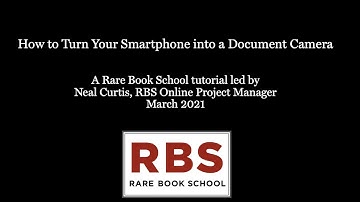How to Turn Your Smartphone into a Document Camera