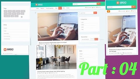 [Part: 04] how to create complete responsive grocery website design using HTML CSS & Javascript