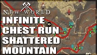 Shattered Mountain Map for New World MMO