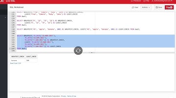 SQL Oracle Greatest and Least Functions