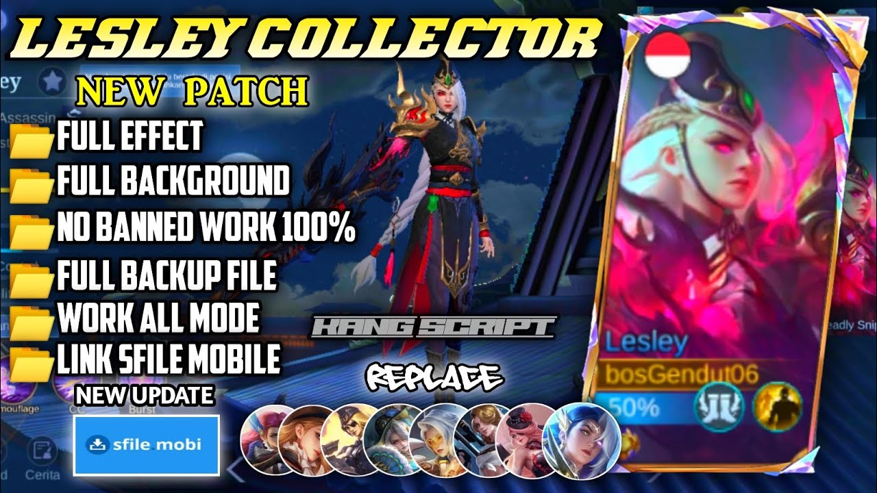 Script Skin Lesley Collector - Falcon Mistress No Password || Full Effect || Patch Terbaru