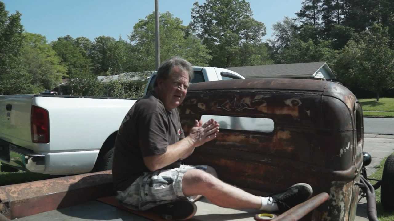 ratrod DIY rear window install - YouTube