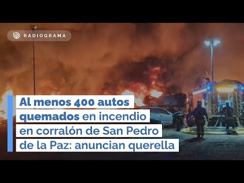 Al menos 400 autos quemados en incendio en corralón de San Pedro de la Paz (RD)