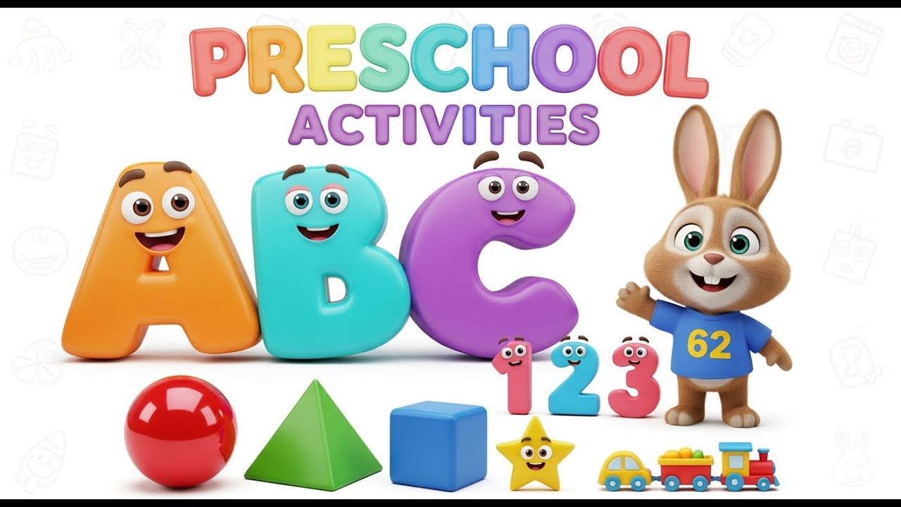 Best Preschool Learning Activities for 3 Year Olds ❤️ Fun ABC Phonics, Colors, Shapes & Numbers