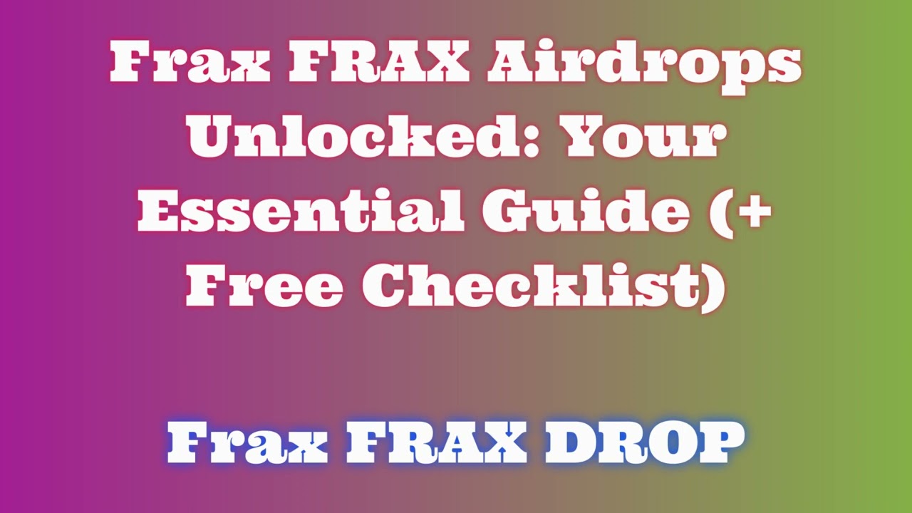 Claim Free Frax FRAX Airdrop  | Learn How to Swap or Sell Frax FRAX Airdrop