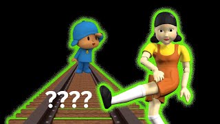 Pokoyo & Girl From Squid Game Stop The Train And Dance Sound Variations In 60 Seconds