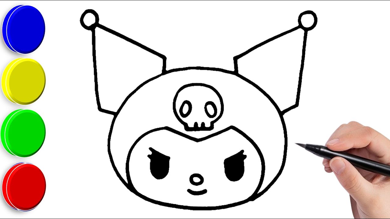 Cara Mudah Menggambar wajah Kuromi || Step by Step