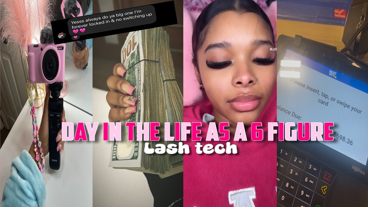 DAY IN THE LIFE AS A SIX FIGURE LASH TECH! || unboxing  sony zv-1f camera, depop orders +more