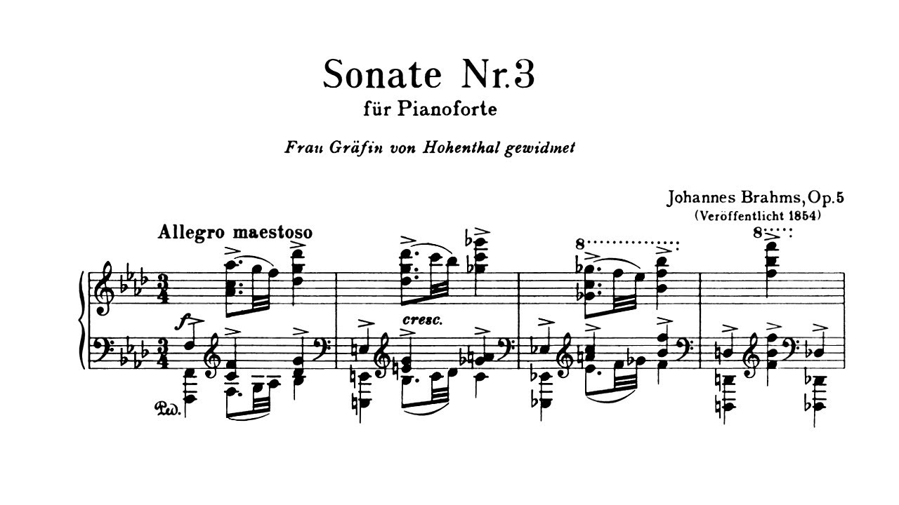 Johannes Brahms - Piano Sonata No. 3 in F minor, Op. 5 - YouTube