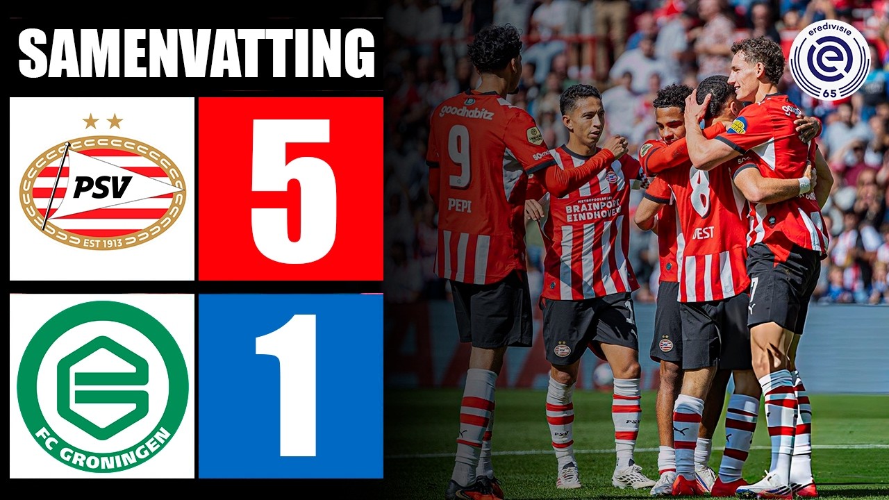 PSV Eindhoven vs FC Groningen ภาพวิดีโอไฮไลท์ฟุตบอล