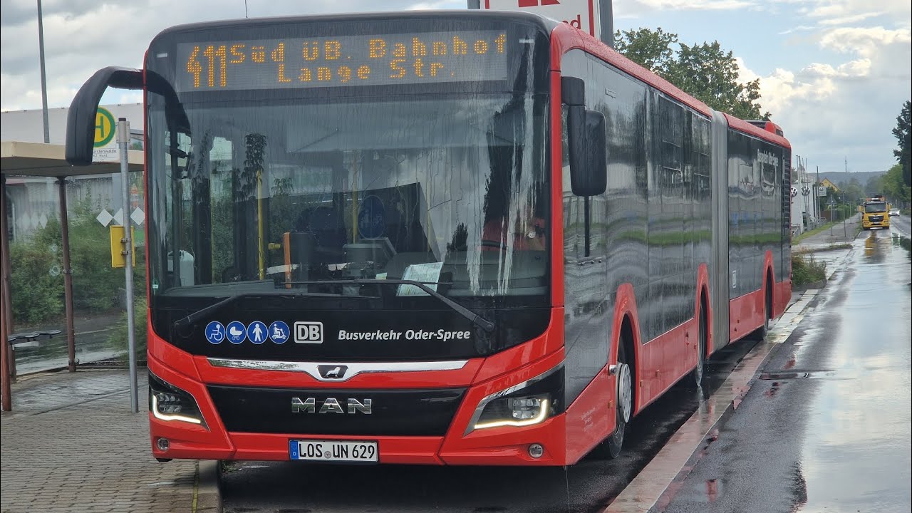 Mitfahrt im kompletten 411 von Platz der Solidarität bis EKZ Nord im MAN Lions City 18c Ü