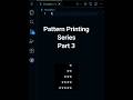 Inverted Right Triangle Pattern in C | Pattern Printing in C (Part 3) | #Shorts #Octrin