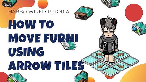 Habbo Wired Tutorial: How to guide furni using arrow tiles | Wired arrow tiles to move an object