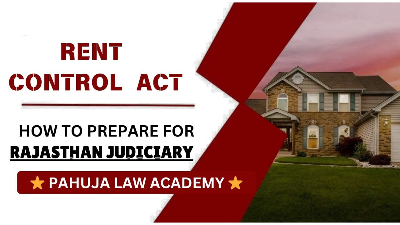 How to Prepare Rajasthan Judiciary Rent Control Act ll PLA - YouTube