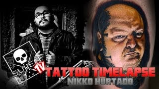 Tattoo Time Lapse - Nikko Hurtado- Tattoos Realistic Color Portrait of Paul Booth