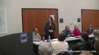 Seattle Police Chief Kathleen O Toole in West Seattle