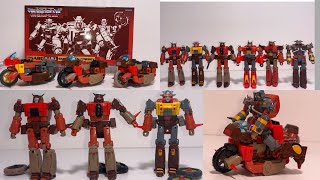 newage h75 A B C snow, swan & cowboy. Transformers the movie 86 G1 junkion set scrapheap