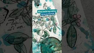 Mixed media tag making with alcohol markers and PET tape #mixedmediajournal #mixedmedia #tagart