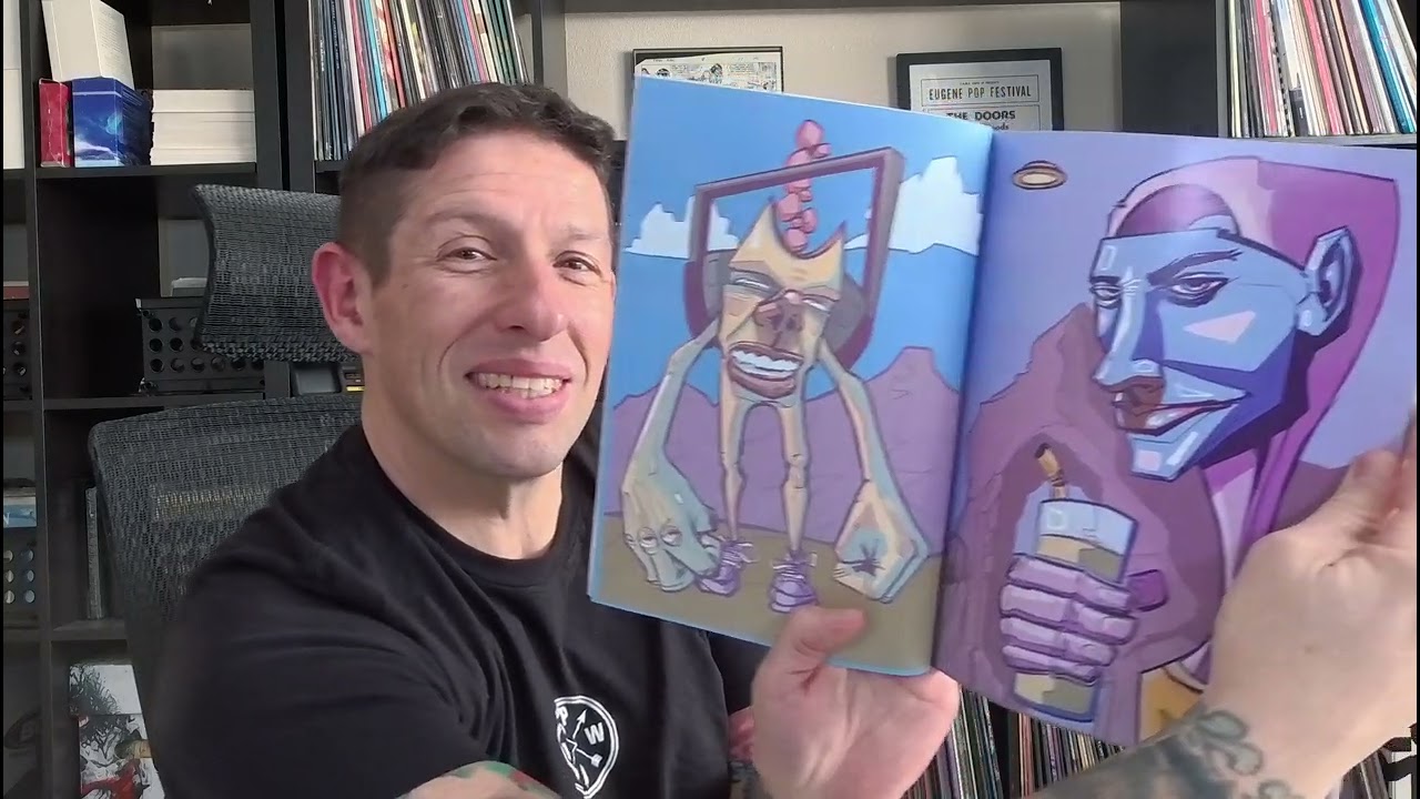 Checking out Johnny Larson’s new art book…freaking dope!