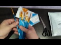 Набор кисточек для рисования.   Unboxing. 10pcs Blue Nylon Wool Drawing Brush Pen Painting Nail №103