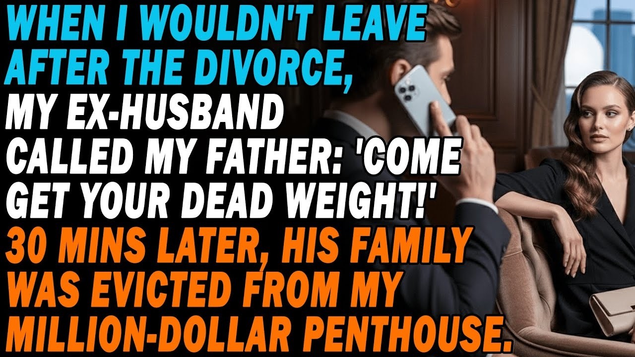 I Refused to Leave After the Divorce — So My Ex Called My Dad… 30 Minutes Later, He Regretted It