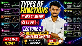 🎯 Types of Functions in One Lecture | Class 11 Maths Full Chapter | Lecture 2 @Sp-foundation1 ​
