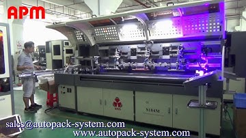 S104M  3 color  automatic servo shuttle screen printing machine for plastic bottle