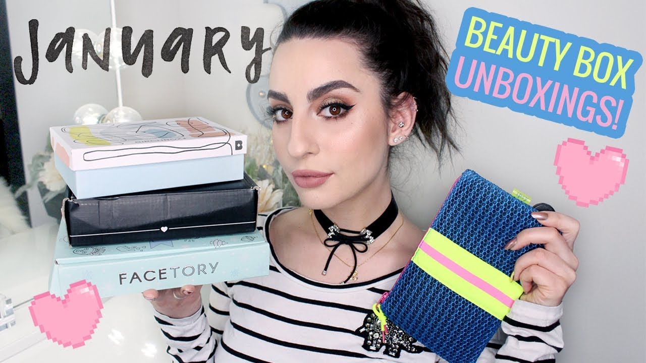 January Unboxings (Birchbox, Ipsy, Boxycharm & Facetory) 2018