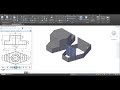 AutoCAD простые разрезы, совмещение вида и разреза, размеры, аксонометрия