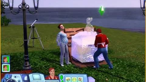 Sims 3: Ice Sculpture of a Pregnant Woman