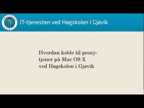 Hvordan koble til proxy-tjener på Mac OS X ved Høgskolen i Gjøvik
