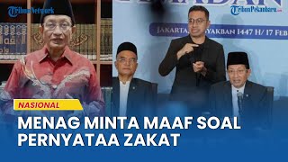 Minister of Religion Nasaruddin Umar's Apology for Abandoning Zakat