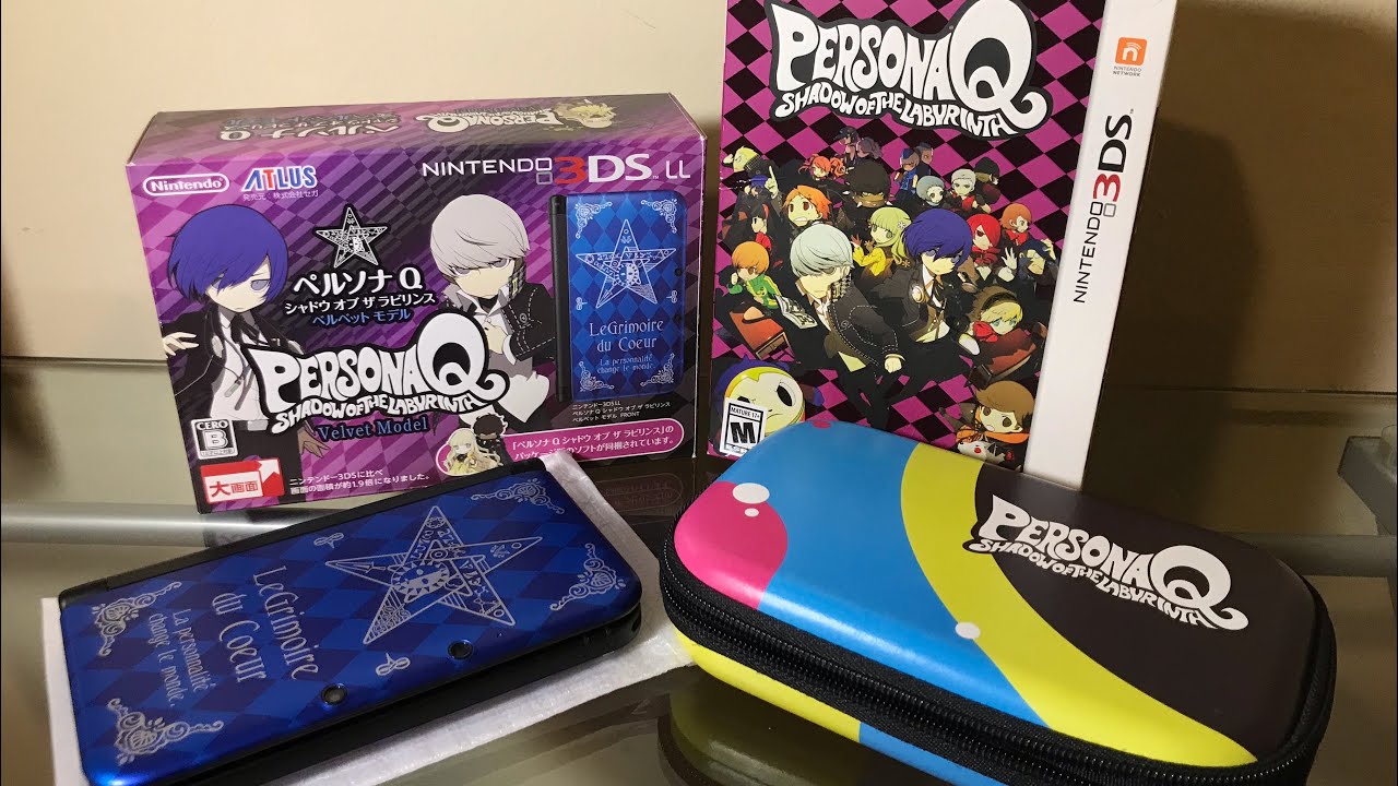 ASMR Unboxing Persona Q Nintendo 3DS XL Velvet Model and Premium Edition #persona #atlus #nintendo