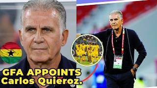 BREAKING NEWS | GFA APPOINTS FMR MAN UTD COACH Carlos Quieroz AS BLACK STARS HEAD COACH FOR 2026 WC