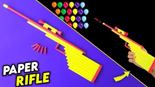 How to Make Amazing Paper Sniper|Rubber band Powered Powerful Gun
