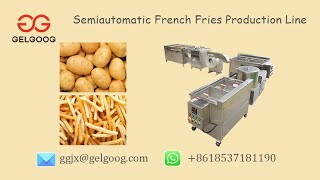 Small Scale Frozen French Fries Processing Line Semi-automatic Potato Fries Machine
