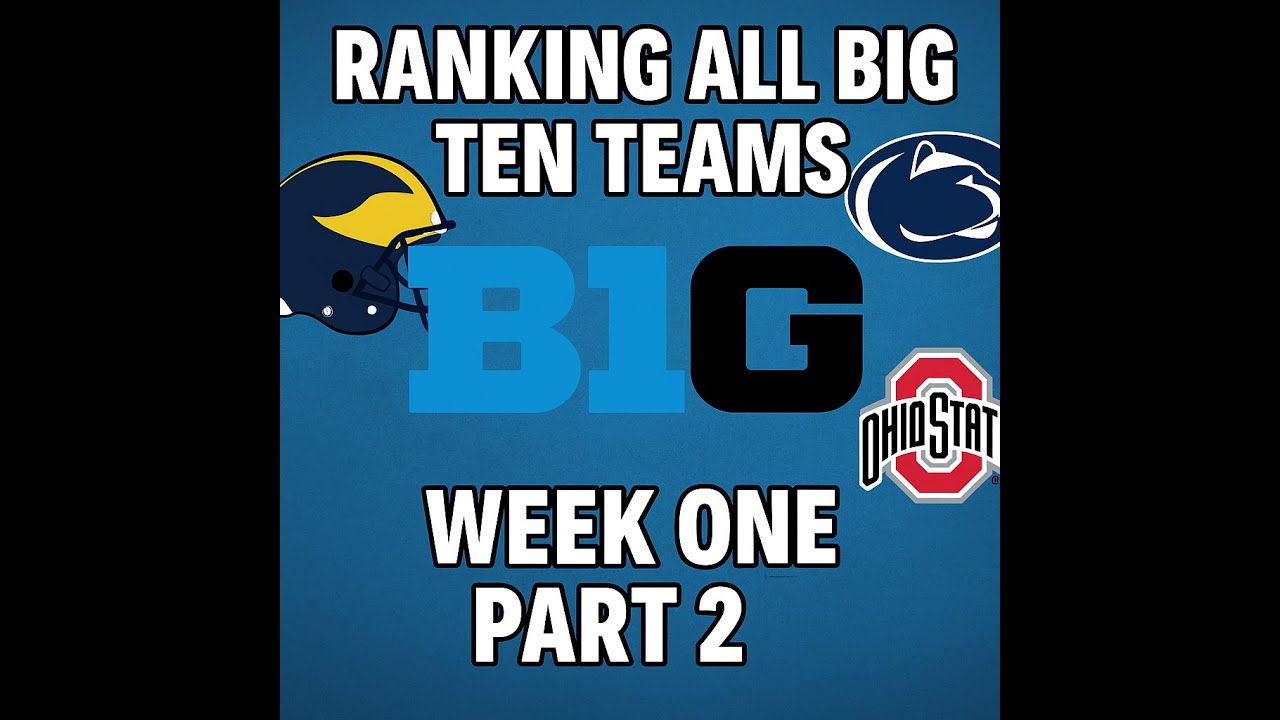 Big Ten Week 1 Power Rankings Part 2: Ranking 9-1 - YouTube