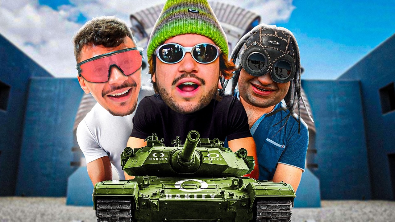 BRINO, COCIELO E SERJÃO ANDARAM EM UM TANQUE DE GU3RRA DA OAKLEY!