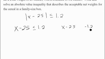 Solve an absolute value inequality word problems ex. 2