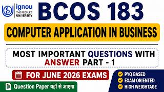 Computer applications in business important questions 2026 | bcos 183 important questions 2026 screenshot 3