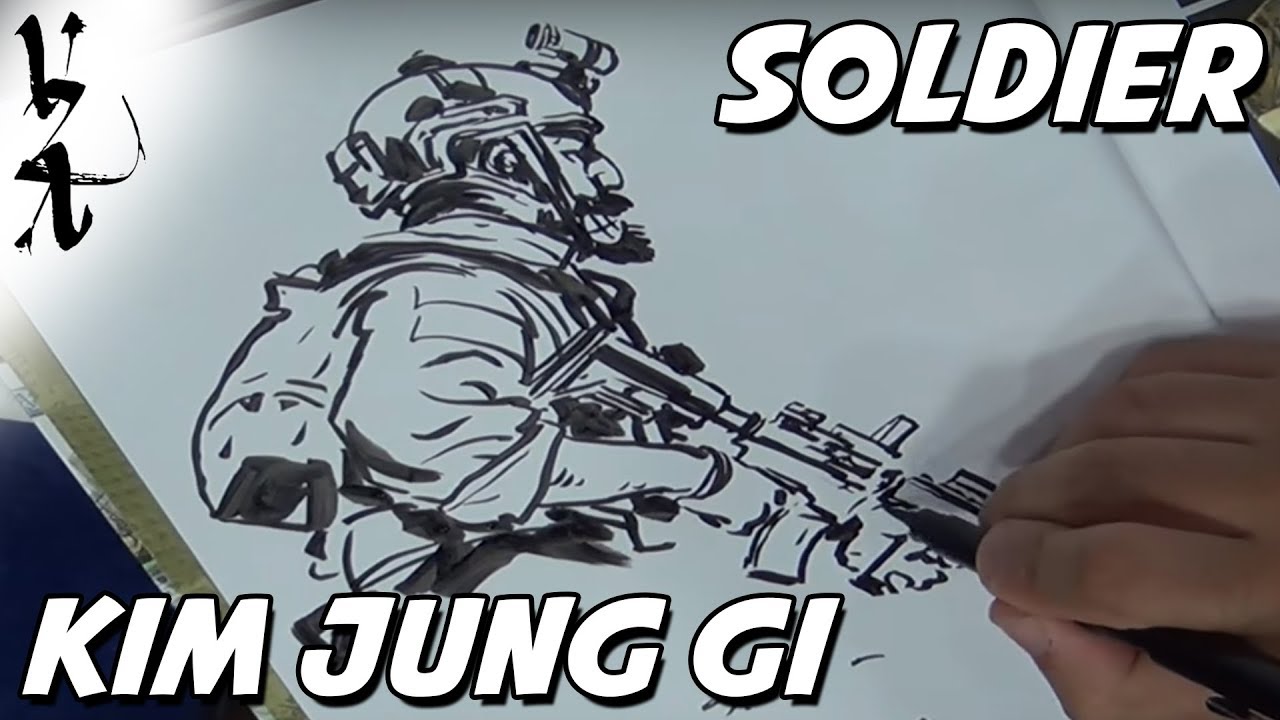 Kim Jung Gi drawing a Soldier