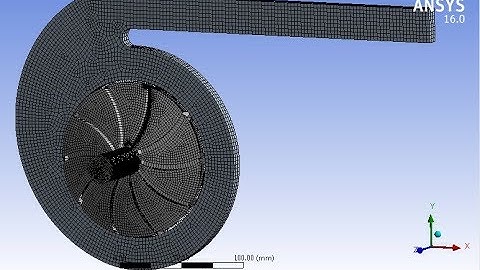 A centrifugal fan simulation in Ansys Fluent sliding mesh, periodic interfaces BladeGen Fluent , FFT