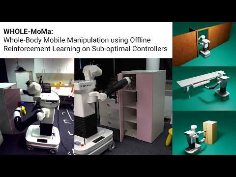WHOLE-MoMa: Whole-Body Mobile Manipulation using Offline RL on Sub-optimal Controllers