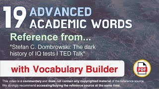 19 Advanced Academic Words Ref from 